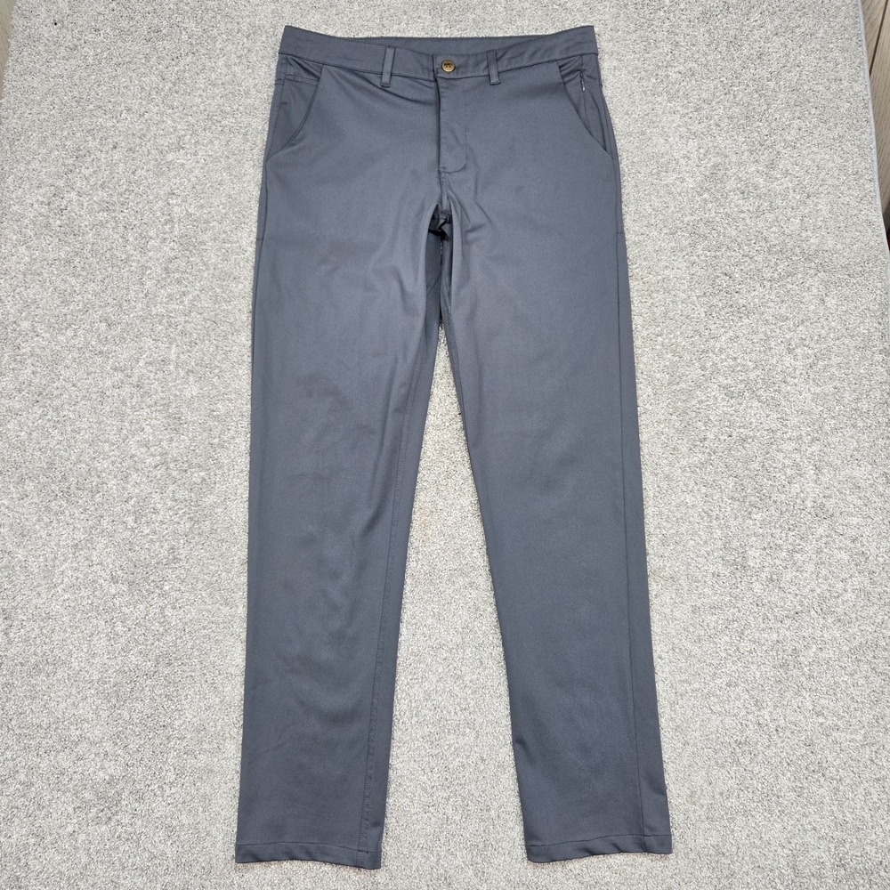 Barbell Apparel Mens Pants 32x32 Gray Performance Straight Fit